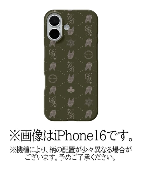 iPhoneハードケース/CRYSTALBALL monogram/ブラック