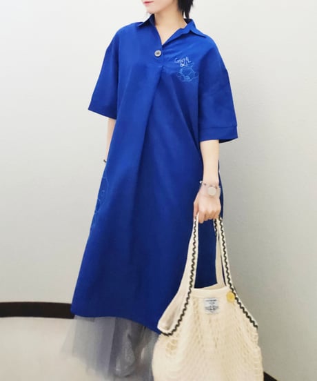 Embroidered Shirt One-piece