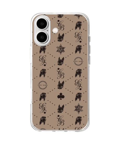 iPhoneソフトケース/CRYSTALBALL monogram/ベージュ