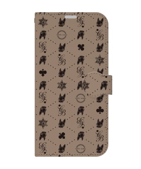 手帳型iPhoneケース/CRYSTALBALL monogram/ベージュ