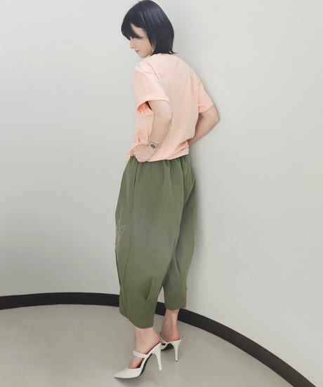 Hippie＆肉球 Embroidered Balloon Pants
