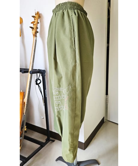 Hippie＆肉球 Embroidered Balloon Pants