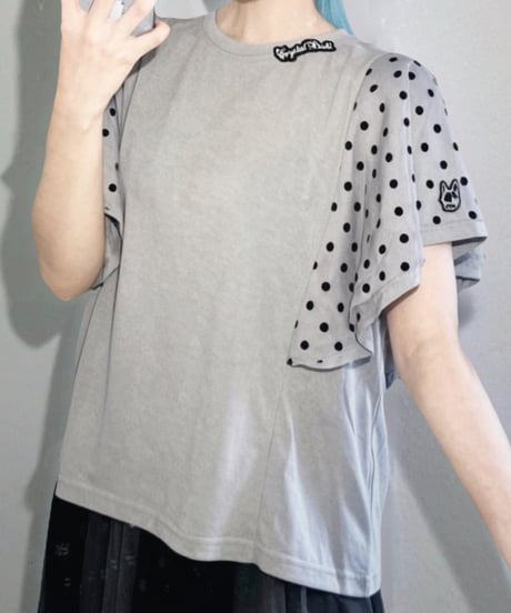 【新色グレー追加】Dot Sleeve T-shirt