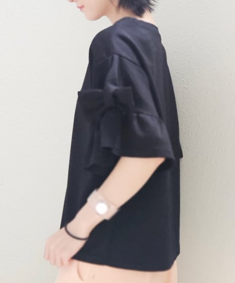 Wink Hippie Ribbon-Frill Sleeve Tops