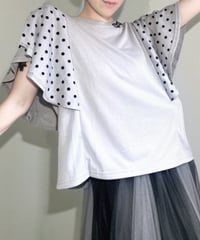 【新色グレー追加】Dot Sleeve T-shirt