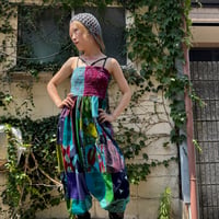 patchwork sarrouel pants