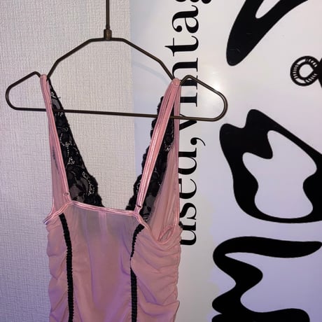 baby pink slip mini dress