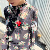 guess//flower sheer shirt