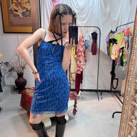 blue tribal pattern dress
