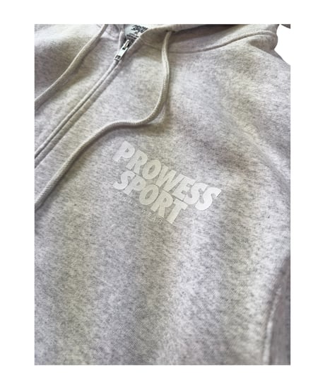 PS-LOGO SWEAT ZIP HOODIE (Ash gray)