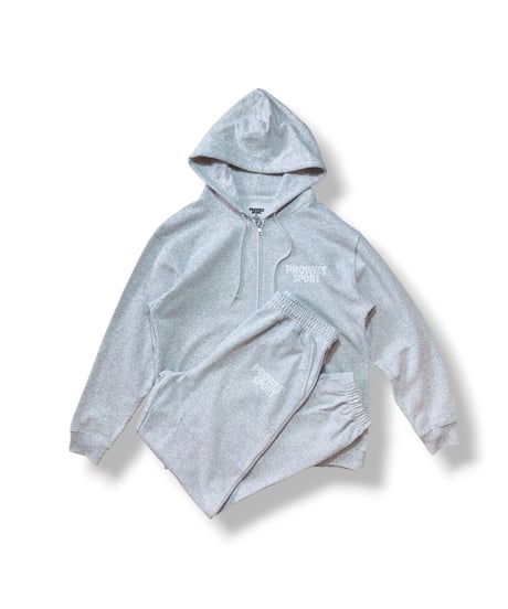 PS-LOGO SWEAT ZIP HOODIE (Ash gray)