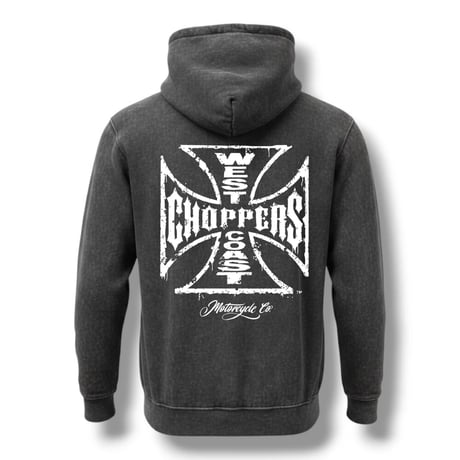 WCC WORN CROSS HOODY - VINTAGE BLACK