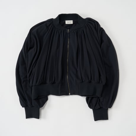 HAKUJI (ハクジ) / Crepe jersey bomber jacket