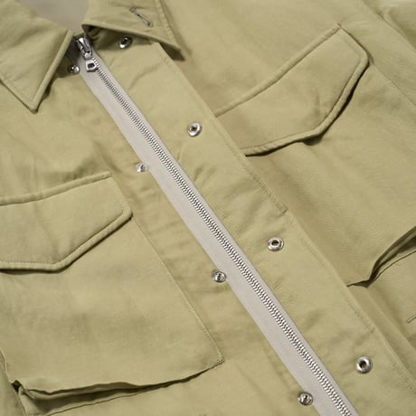 AURALEE (オーラリー) / Brushed Silk Linen Satin Padded Military Blouson