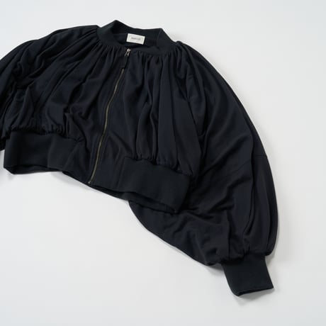 HAKUJI (ハクジ) / Crepe jersey bomber jacket