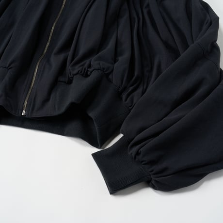 HAKUJI (ハクジ) / Crepe jersey bomber jacket