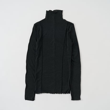 HAKUJI (ハクジ) / Shiny rib HN pullover