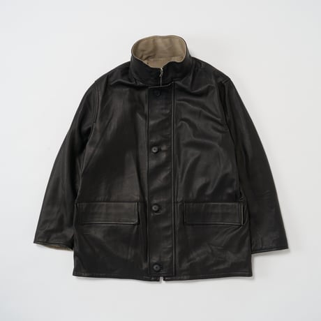 AURALEE (オーラリー) / Reversible Wool Twisted Twill / Sheep Leather Half Coat
