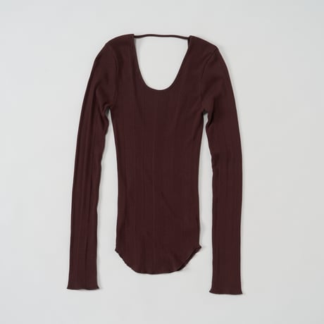 HAKUJI (ハクジ) / Random rib open back LS PO