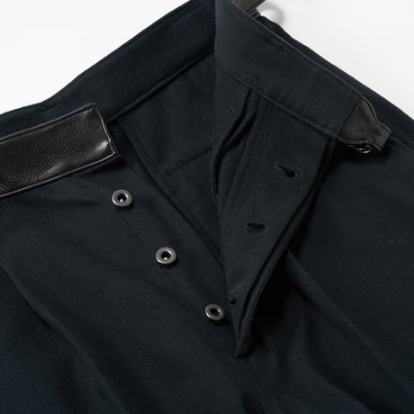 blurhms (ブラームス) / Denim-Leather Belted Trousers