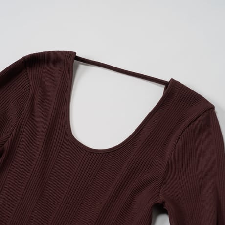 HAKUJI (ハクジ) / Random rib open back LS PO