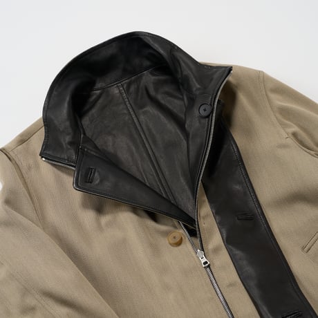 AURALEE (オーラリー) / Reversible Wool Twisted Twill / Sheep Leather Half Coat