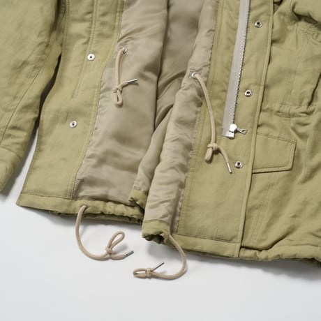 AURALEE (オーラリー) / Brushed Silk Linen Satin Padded Military Blouson