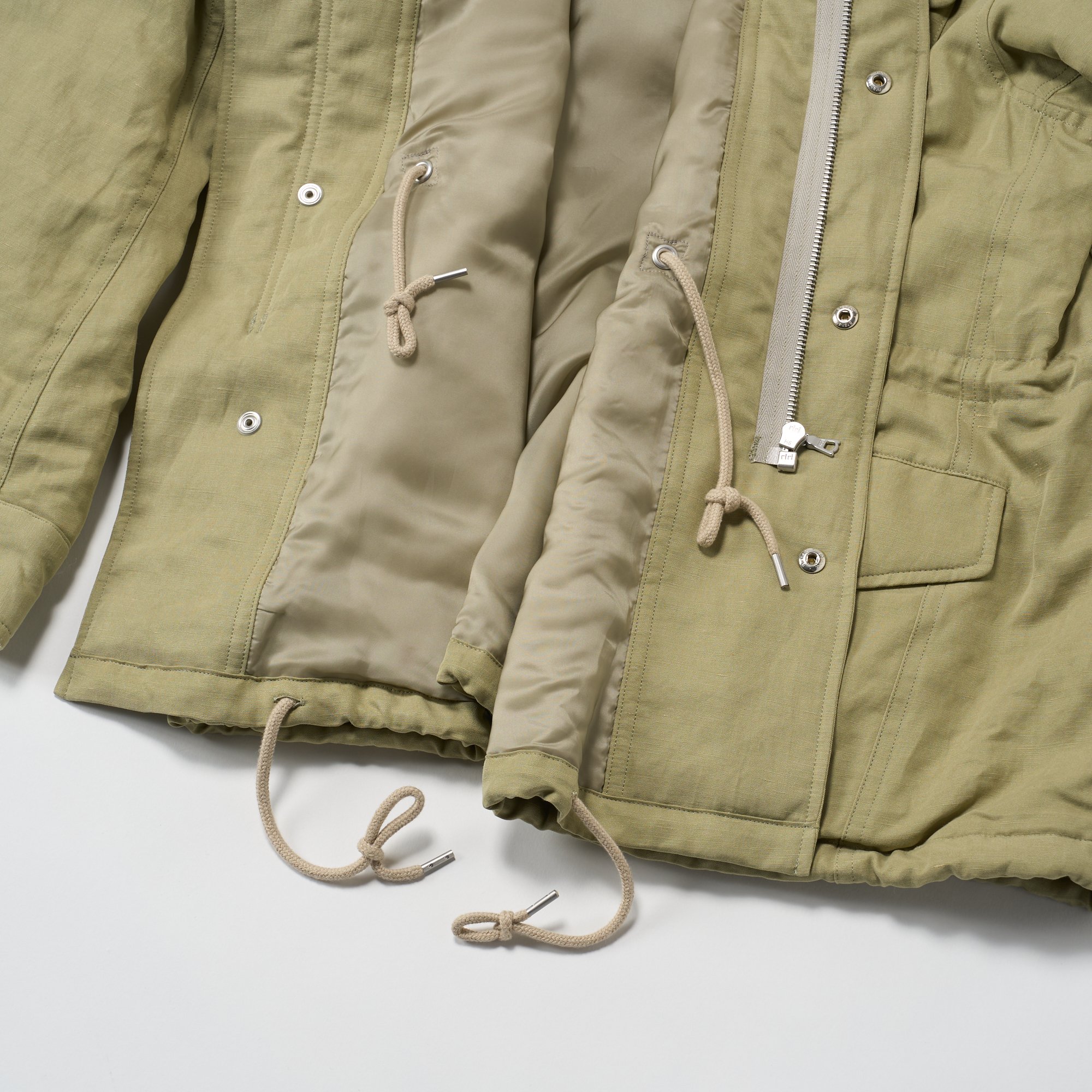AURALEE ベージュ ミリタリージャケット サイズ4 AURALEE (オーラリー) / Brushed Silk Linen Satin Padd