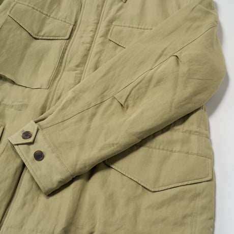 AURALEE (オーラリー) / Brushed Silk Linen Satin Padded Military Blouson