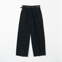 blurhms (ブラームス) / Denim-Leather Belted Trousers
