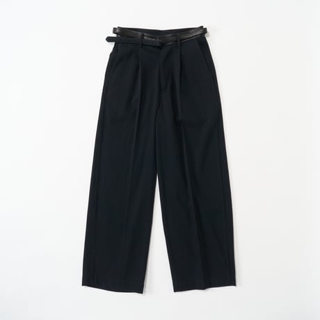 blurhms (ブラームス) / Denim-Leather Belted Trousers
