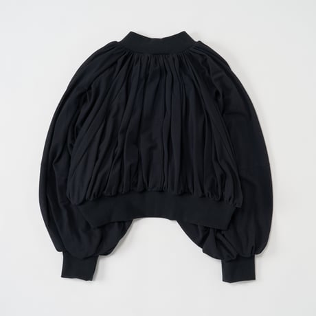 HAKUJI (ハクジ) / Crepe jersey bomber jacket
