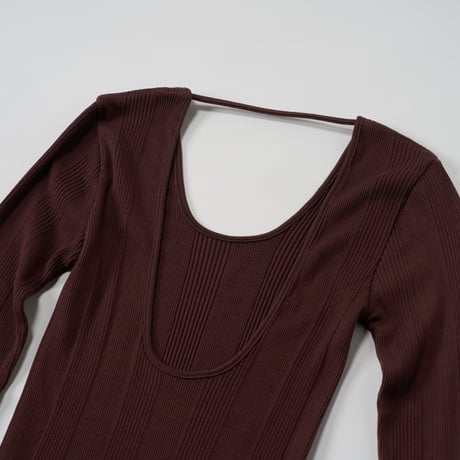 HAKUJI (ハクジ) / Random rib open back LS PO