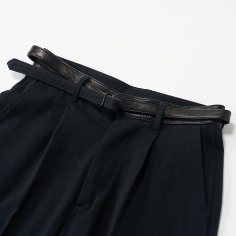 blurhms (ブラームス) / Denim-Leather Belted Trousers