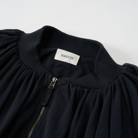 HAKUJI (ハクジ) / Crepe jersey bomber jacket