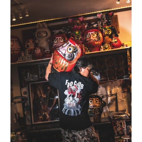 FROCLUB×祇園だるま S/S TEE BLACK