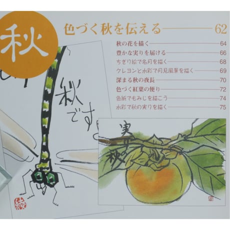 四季のはがき絵 切り取って使える下図カード付き みみずく・ビギナーシリーズ 視覚デザイン研究所