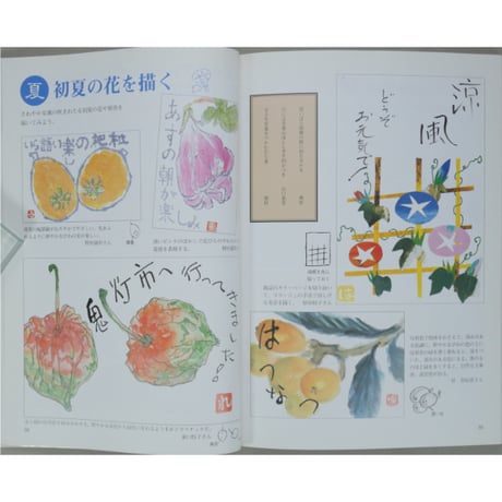 四季のはがき絵 切り取って使える下図カード付き みみずく・ビギナーシリーズ 視覚デザイン研究所