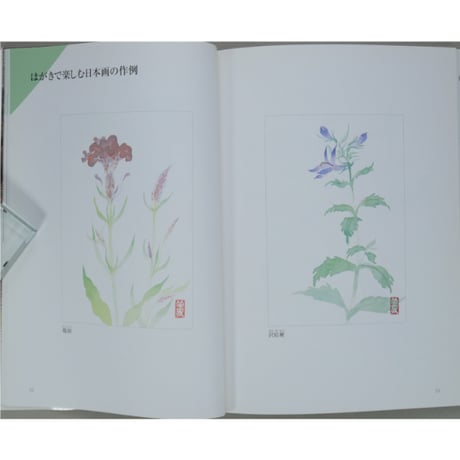 上品な花のはがき絵 原色・原寸の日本画 浦上義昭 日貿出版社
