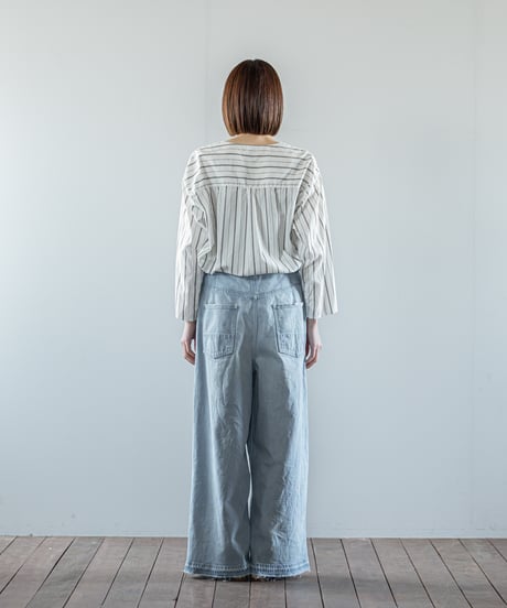 ATPOVA｜【 26WI49 】 12OZデニム 2タックPT (ダメージ加工)