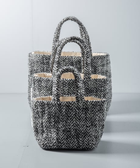 ATPOVA｜【 26WI38 】 縮絨ウールヘリンボーン トートBAG (M)