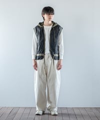 ARTE POVERA｜【 26WI67 】 チェコキルトパンツ(黒染) RE-フードベスト