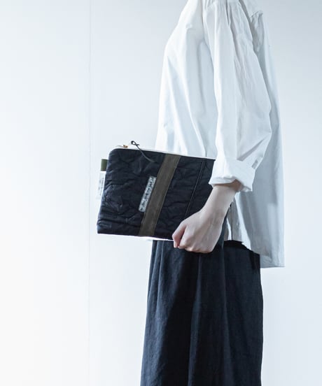 ★ARTE POVERA｜【 26WI72 】 チェコキルトパンツ（黒染め） RE-ポーチ（M）