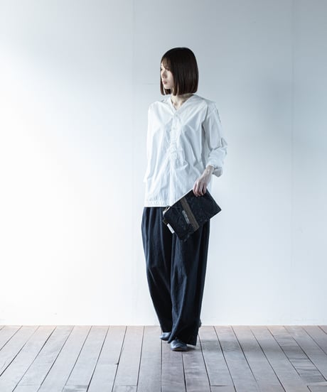 ★ARTE POVERA｜【 26WI72 】 チェコキルトパンツ（黒染め） RE-ポーチ（M）