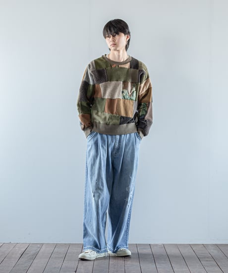 ARTE POVERA｜【 26WI63 】 ARMEE MIXファブリック RE-パッチワーククルースウェット