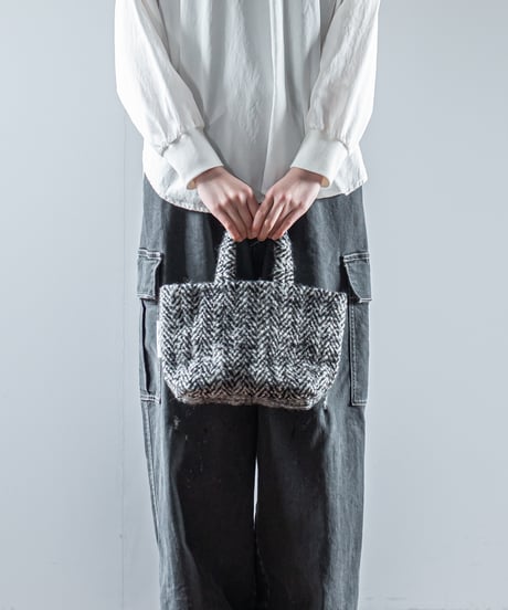 ATPOVA｜【 26WI37 】 縮絨ウールヘリンボーン トートBAG (S)