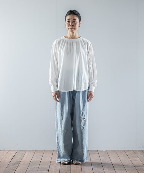 ATPOVA｜【 26WI49 】 12OZデニム 2タックPT (ダメージ加工)