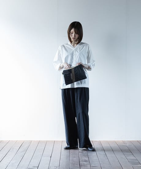 ★ARTE POVERA｜【 26WI72 】 チェコキルトパンツ（黒染め） RE-ポーチ（M）