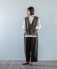 ATPOVA｜【 26WI42 】 コーデュロイ Vベスト (製品染)