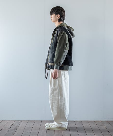 ARTE POVERA｜【 26WI68 】 チェコキルトパンツ(黒染) RE-フードJKT